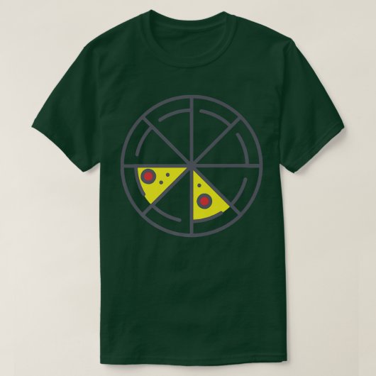 Pizza 2 Slices Cheese Pepperoni Funny Geometric Fo T-shirt (Design voorkant)