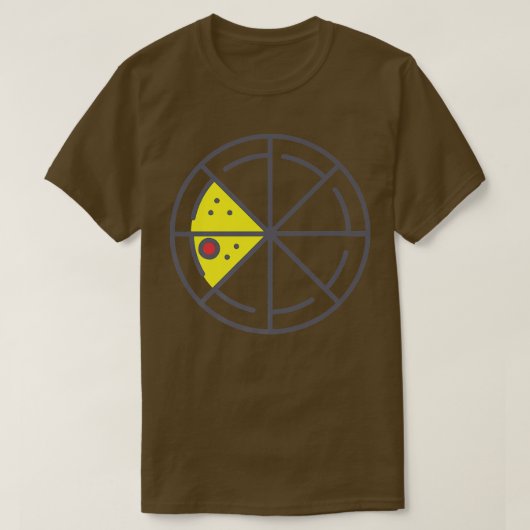 Pizza 2 Slices Cheese Pepperoni Funny Geometric Fo T-shirt (Design voorkant)