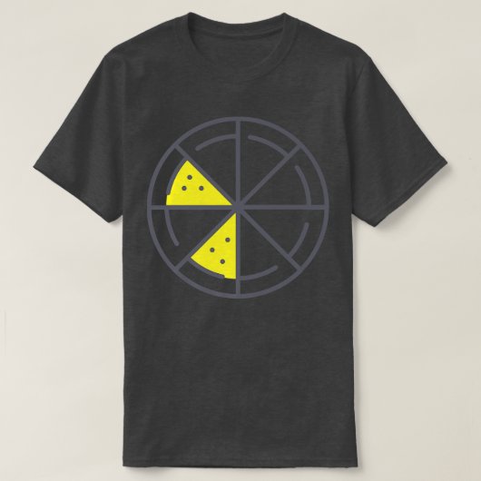 Pizza 2 Slices Cheese Vegetarian Funny Geometric F T-shirt (Design voorkant)