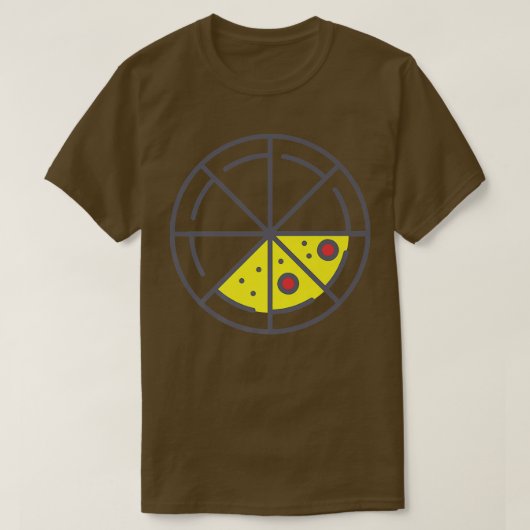 Pizza 3 Slices Cheese Pepperoni Funny Geometric Fo T-shirt (Design voorkant)