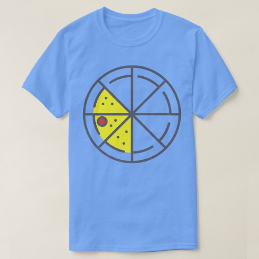 Pizza 3 Slices Cheese Pepperoni Funny Geometric Fo T-shirt (Design voorkant)