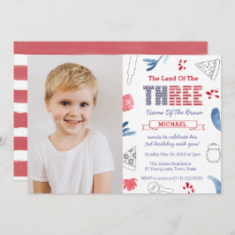 Pizza 3rd Birthday Italiaanse Amerikaanse foto Kaart