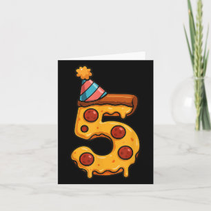Pizza 5e Verjaardag 5 Jaar Oude Partij Pet Bday Bo Kaart