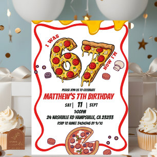 Pizza 67 verjaardagsuitnodiging kaart