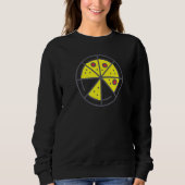 Pizza 6 Slices Cheese Pepperoni Funny Geometric Fo Trui (Voorkant)