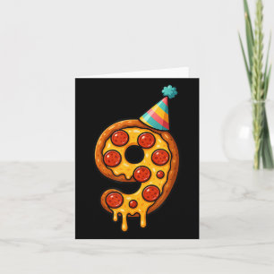Pizza 9e Verjaardag 9 Jaar Oude Partij Pet Bday Bo Kaart