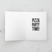 PIZZA AANGEPASTE GEPERSONALISEERDE VERJAARDAG WENS KAART (Binnen)