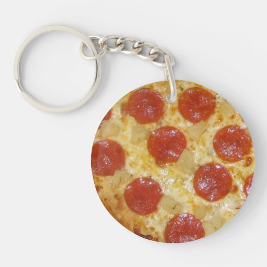 PIZZA aangepaste sleutelketen Sleutelhanger (Voorkant)