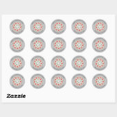 pizza aangepaste tekst klassieke ronde sticker (Vel)