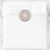pizza aangepaste tekst ronde sticker (Tas)