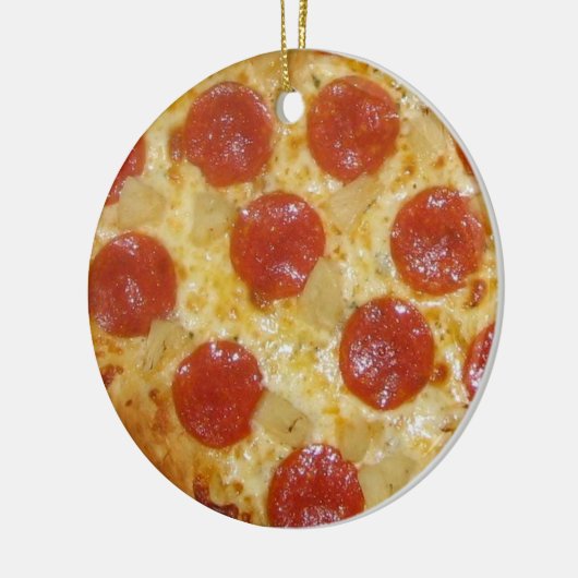 PIZZA aangepaste versiering Keramisch Ornament (Links)