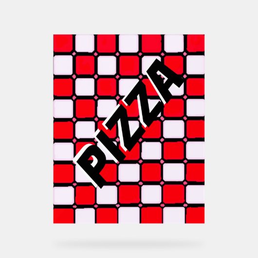 PIZZA ACRYL BORD (Voorkant)