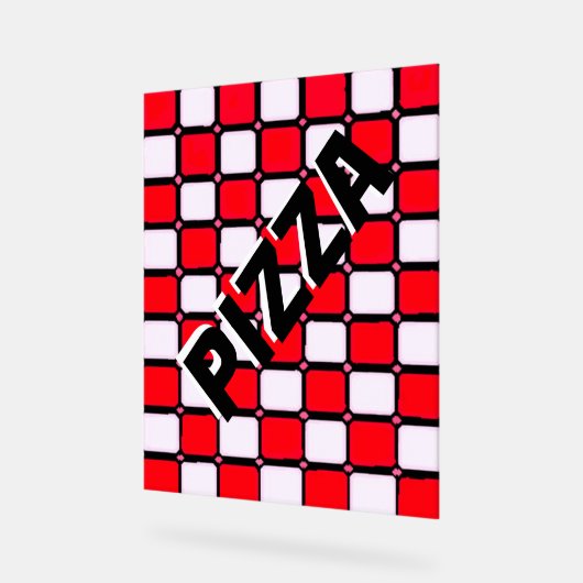 PIZZA ACRYL BORD (Hoek)