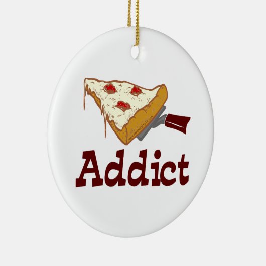 Pizza Addict Keramisch Ornament (Rechts)