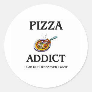 Pizza Addict Ronde Sticker