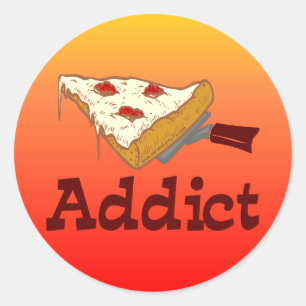 Pizza Addict Ronde Sticker