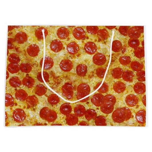 Pizza afdrukken op cadeautas (Voorkant)