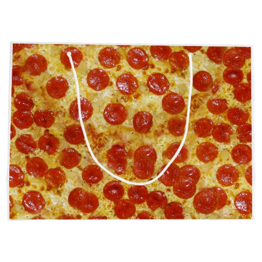 Pizza afdrukken op cadeautas (Achterkant)