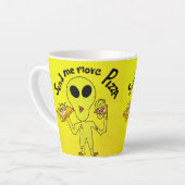pizza alien latte mok (Linkerhoek)
