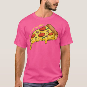 Pizza als therapie Ironic Pizza Chef Italiaans voe T-shirt