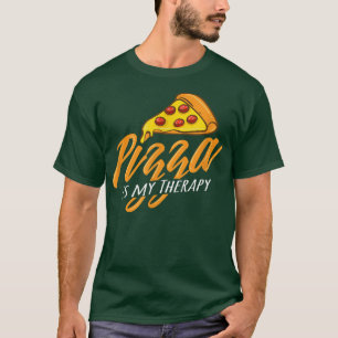 Pizza als therapie Ironic Pizza die Chef maakt T-shirt