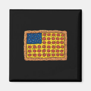 Pizza Amerikaanse Vlag 4th of Juli Leuk Voedsel Jo Magneet