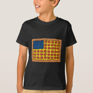 Pizza Amerikaanse Vlag 4th of Juli Leuk Voedsel Jo T-shirt