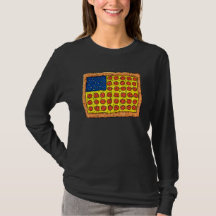 Pizza Amerikaanse Vlag 4th of Juli Voedsel Jongens T-shirt