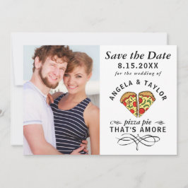 Pizza Amore Trendy Typografie Fotobruiloft Save The Date