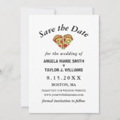 Pizza Amore Trendy Typografie Fotobruiloft Save The Date (Achterkant)