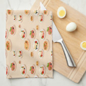 Pizza and cheese platters on a cream background theedoek (Quarter Fold)