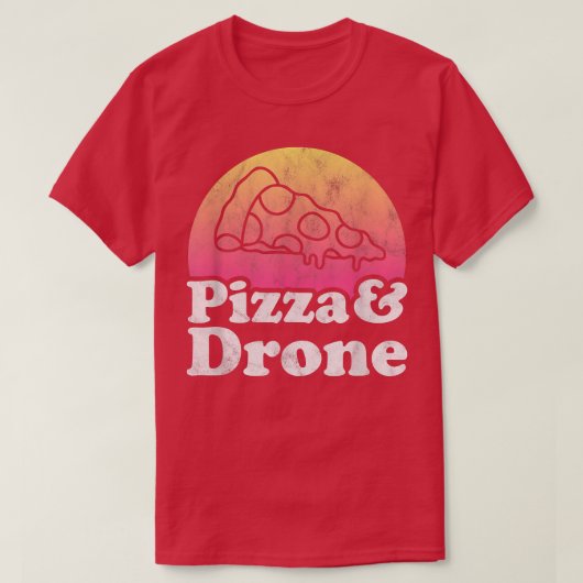Pizza and Drone or Drones  T-shirt (Design voorkant)