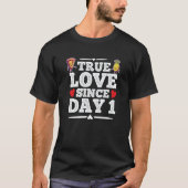 Pizza and Pineapple True love since day one T-shirt (Voorkant)