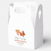 Pizza and Wings Before The Rings Couples Shower Bedankdoosjes (Geopend)