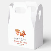 Pizza and Wings Before The Wings Rehearsal Dinner Bedankdoosjes (Geopend)