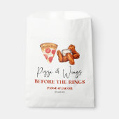 Pizza and Wings Before The Wings Rehearsal Dinner Bedankzakje (Voorkant)