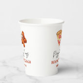 Pizza and Wings Before The Wings Rehearsal Dinner Papieren Bekers (Links)