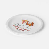 Pizza and Wings Before The Wings Rehearsal Dinner Papieren Bordje (Gekanteld)