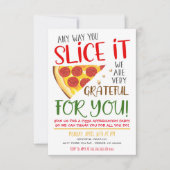Pizza Appreciation Invitation Kaart (Voorkant)