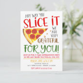 Pizza Appreciation Invitation Kaart (Staand voorkant)