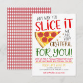 Pizza Appreciation Invitation Kaart (Voorkant / Achterkant)