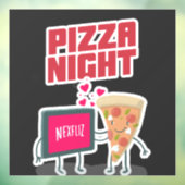 Pizza-avond Raamsticker (Vel 3)