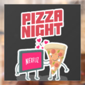 Pizza-avond Raamsticker (Vel 2)
