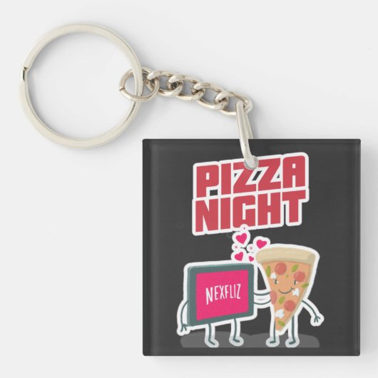 Pizza Avond   Sleutelhanger (voorkant)