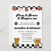 Pizza Baby Douche Uitnodigingen Pizza Bierluiers (Voorkant)