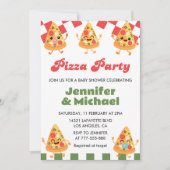 Pizza Baby Douche Uitnodigingen Pizza Party Fopspe (Voorkant)