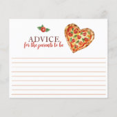 Pizza Baby shower Advies Kaart – Fun Keepsake voor (Voorkant)