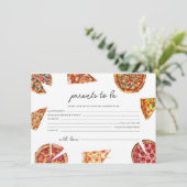 Pizza Baby shower advies voor de Kaart (Staand voorkant)