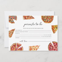 Pizza Baby shower advies voor de Kaart