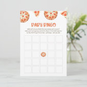 Pizza Baby shower Baby Bingo Spel Kaart (Staand voorkant)